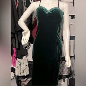 Green Velvet Dress